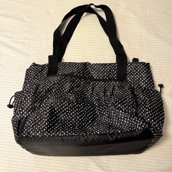 Thirty One Polka Dots Organizer Multi Pocket Gym Bag Soft Sided Black - Picture 1 of 1